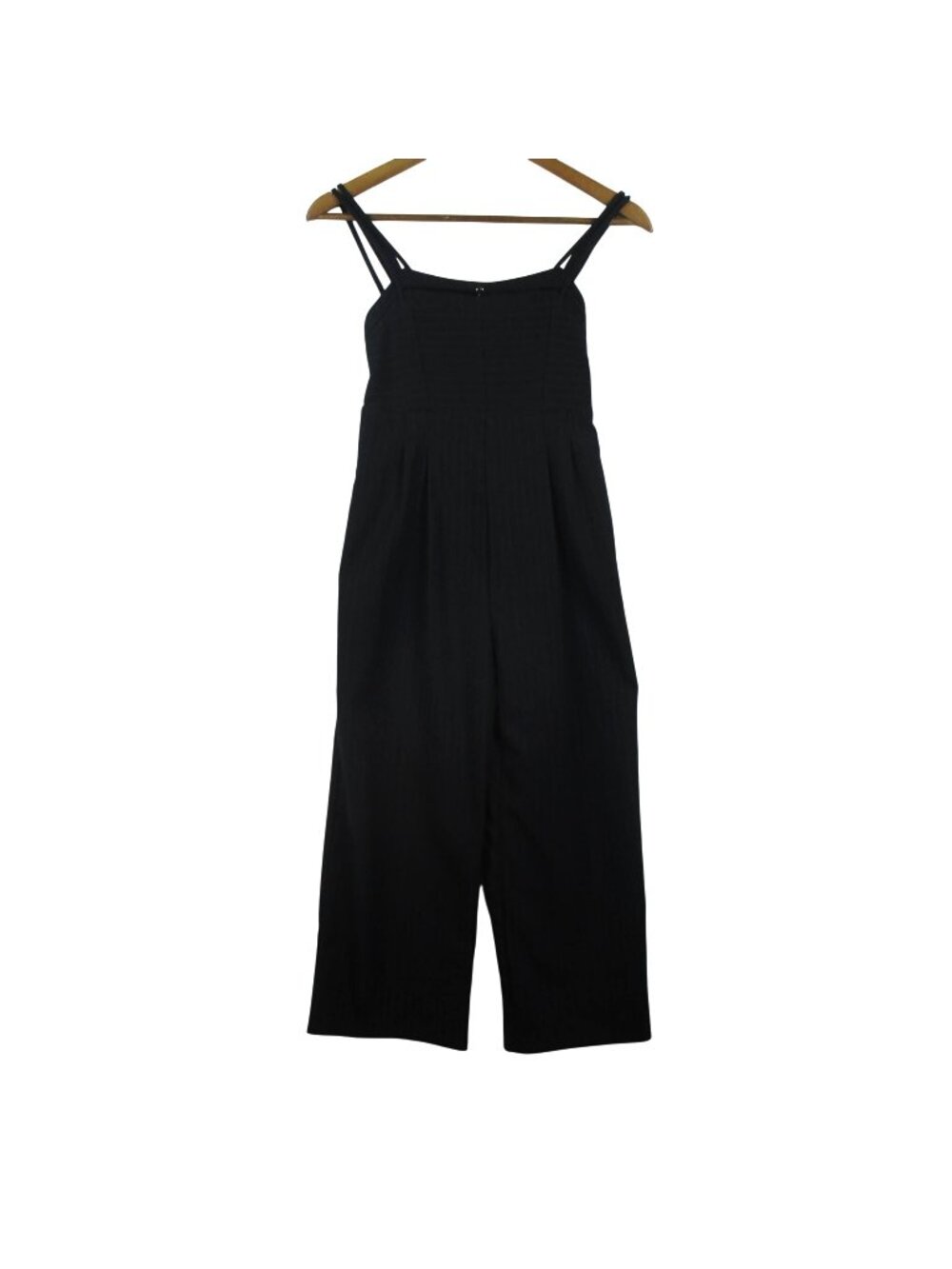Zara Blue Pinstripe Sleeveless Wide Leg Jumpsuit Size 10 Career Fall Chic